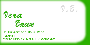 vera baum business card